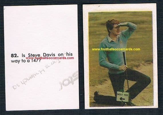 1984 Quadriga FKS Steve Davis ROOKIE world champion snooker golf course NEW sticker backing paper