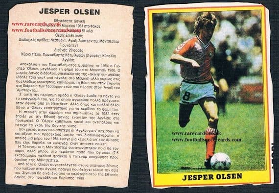 1987 Jesper Olsen Greek packet issue