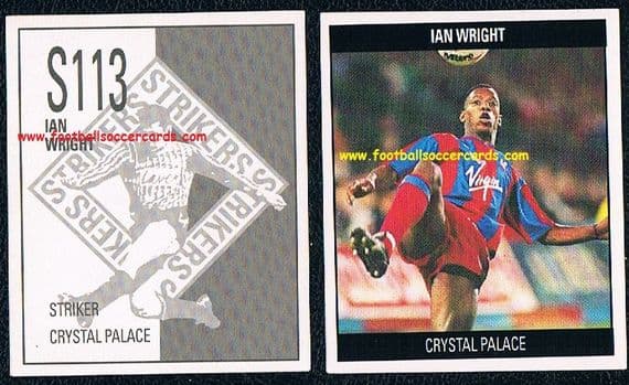 1990 Ian Wright Orbis S113 Football Collection unused sticker Crystal Palace