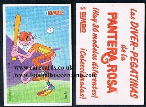 1991 Spanish Pink Panther baseball trade card sticker Bimbo