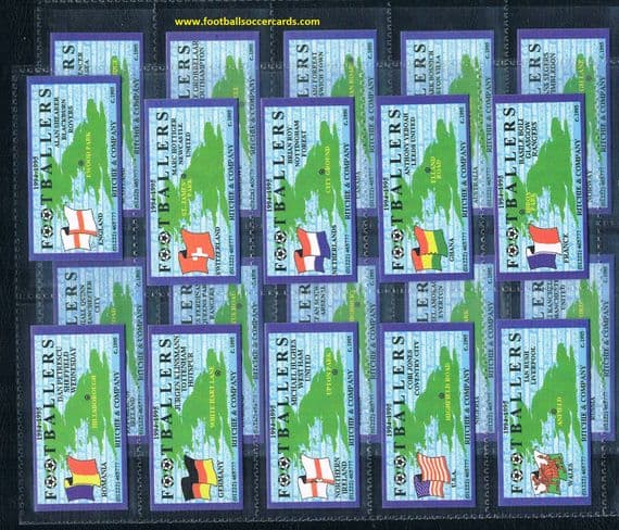 1994 SET of RITCHIE cards: Shearer, USA Coby Jones, Klinsmann, Kanchelskis etc