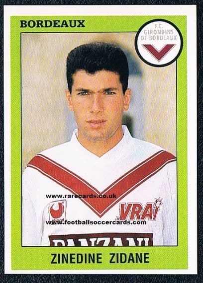 1994 Zidane Panini Foot 94 Bordeaux