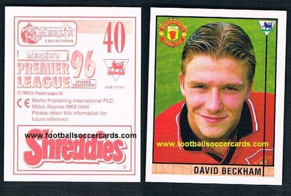 1996 Beckham Shreddies advance issue, earlier than regular Merlin - sold on EB for $900