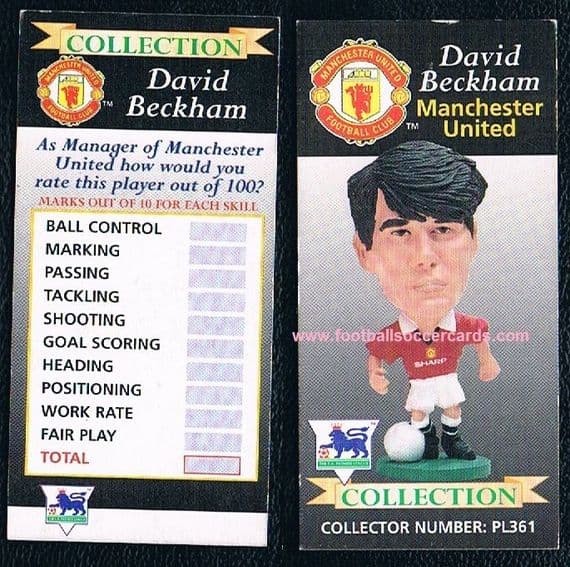 1996 David Beckham 1st Corinthian card earliest type model 1, withdrawn type RARE!