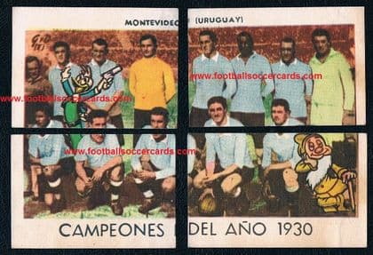 Andrade & José Nasazzi URUGUAY x4 Donald 1966 rarities, sub set '1930' cards 14 15 16 17 originals