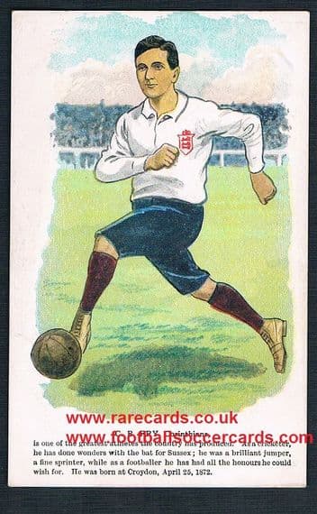 Charles Burgess Fry Corinthians Herriot Series postcard c.1901 ---SOLD