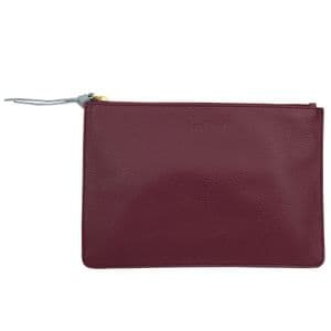 V01298 - Leather Plum & Sky Blue Clutch Purse 2/PK