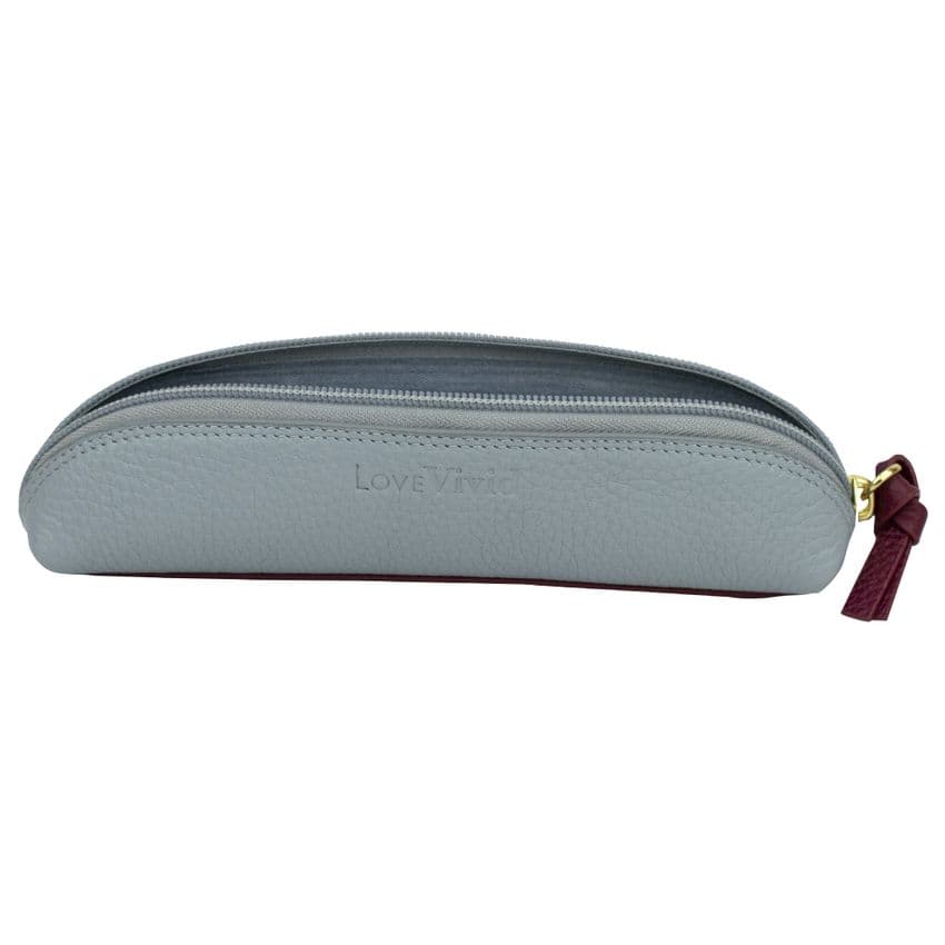 V01366 - Leather Sky Blue & Plum Pouch 4/PK