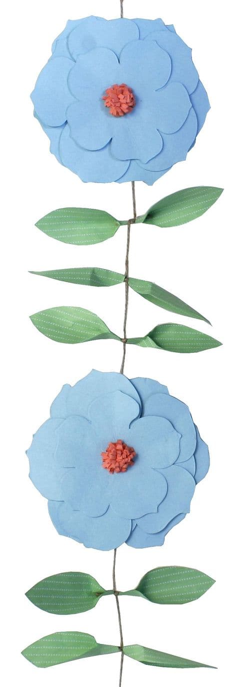 V08389 - Paper Flower Bunting Mint PFBUNT.43 6/PK