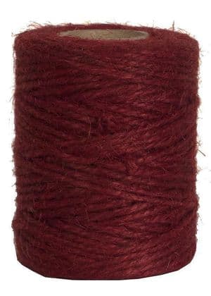 V15677 - Wine Red Twine 50m Jute JT50.25 6/PK