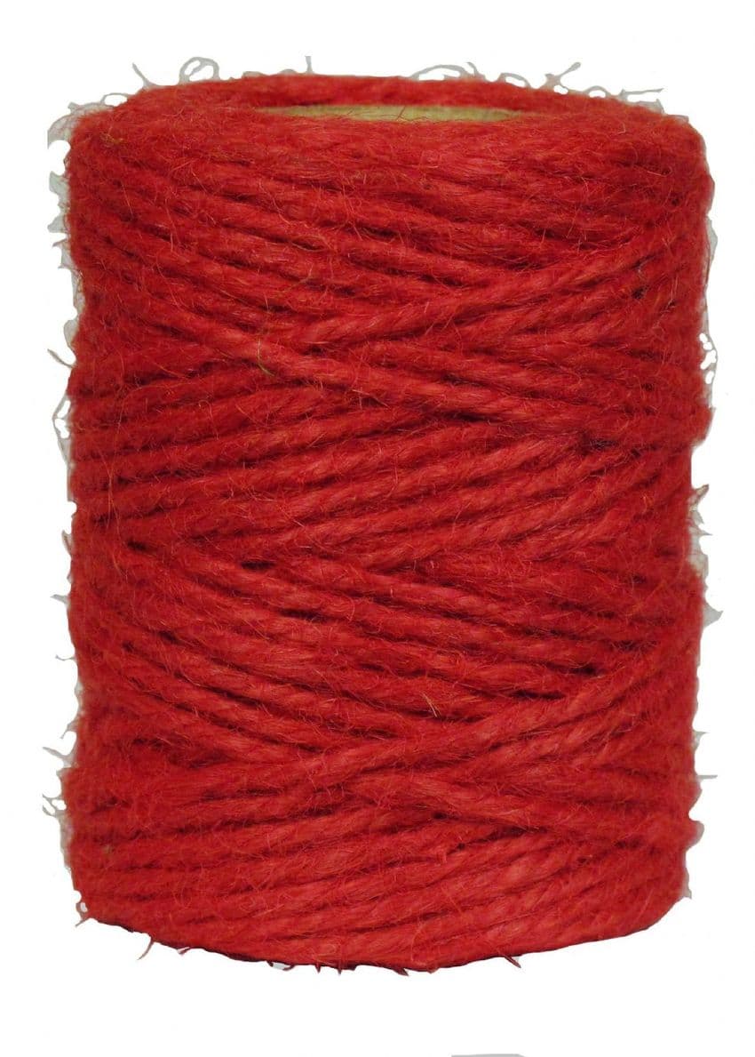 V20510 - Tomato Red Twine 50m Jute JT50.20 6/PK