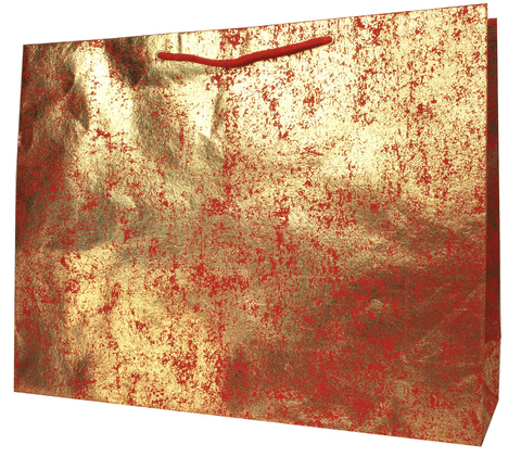 V25034 - Gold Crush on Red Extra Large Gift Bag - GBG171XL.20/51 5/PK