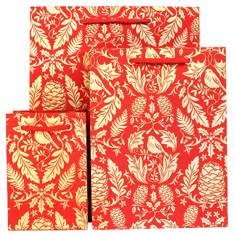 V25171; V25157; V25133 - Ruskin Red Gift Bag - GBG208.20 10/PK