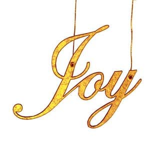 V25775 - Gold Joy Hanging Decoration FJOY.51 6/PK