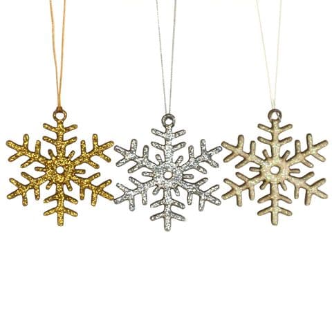 V25843 - Glitter Flake Decorations GFLAKE 12/PK