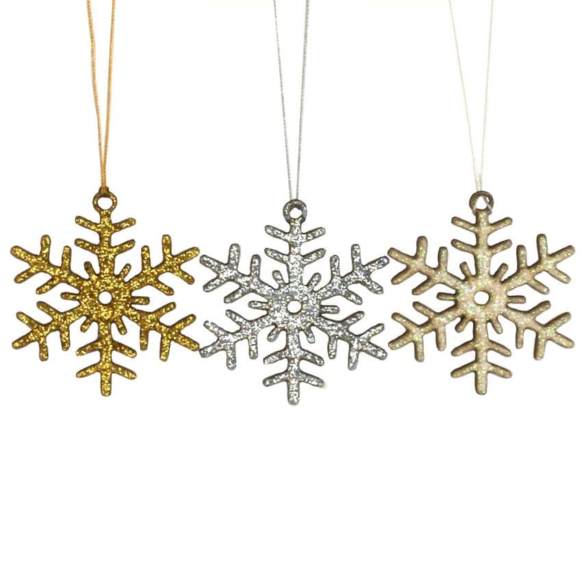 V25843 - Glitter Flake Decorations GFLAKE 12/PK