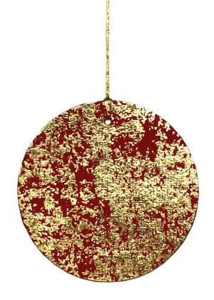 V25942 - Gold Crush Round Tags Red GTR171.20/51 12/PK