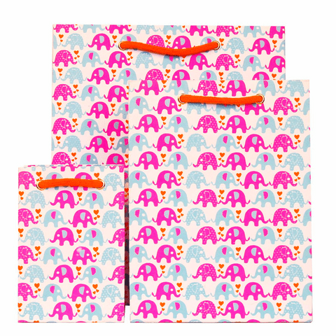 V28103; V28110; V28127 - Mini Ellies in Raspberry Gift Bag - GBG230.00/34 10/PK