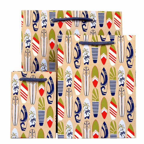 V28257; V28264; V28271 - Surf Boys Gift Bag - GBG231.100/48 10/PK