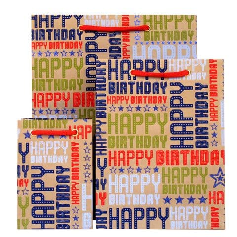 V28288; V28295; V28301 - Hollywood Birthday Red Gift Bag - GBG187.100/20 10/PK