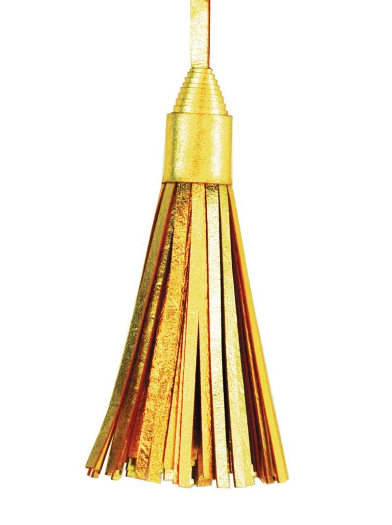 V30076 - Gold Leather Topper Tassels - LTT.51 12/PK