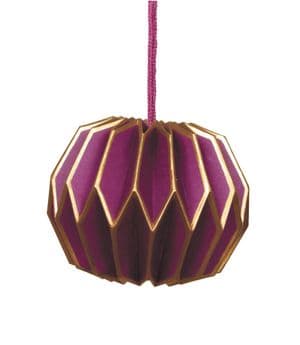 V30250 - Paper Bauble Raspberry - PXO.17/51 6/PK