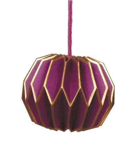 V30250 - Paper Bauble Raspberry - PXO.17/51 6/PK