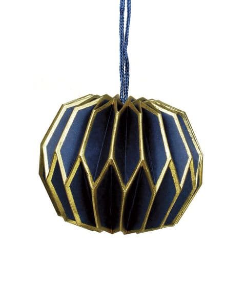 V30298 - Paper Bauble Blue - PXO.48/51 6/PK
