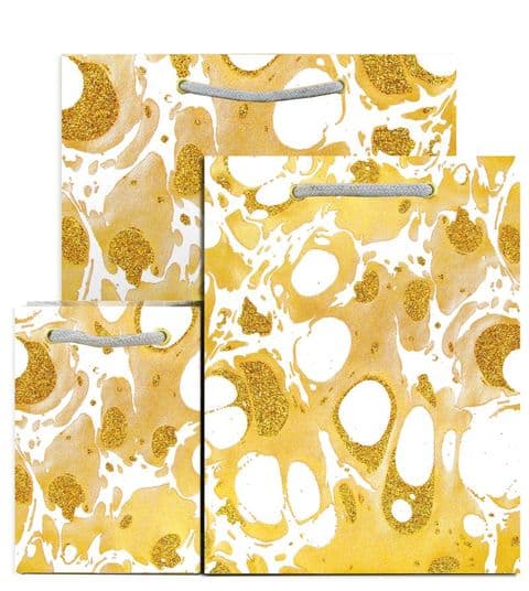 V30892; V30830; V30779 - Glitter Marble White Bags - GBG215.100/00G 10/PK