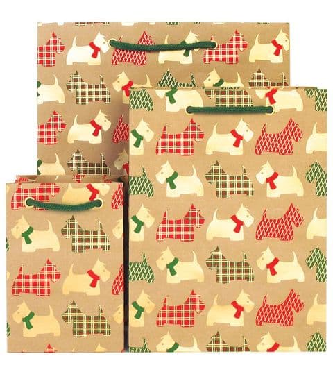 V31066: V31059: V31042 - Scottie Dogs Gift Bags - GBG240.100/65 10/PK