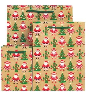 V31370; V31363; V31349 - Mexican Santa Gift Bags - GBG253.100 10/PK