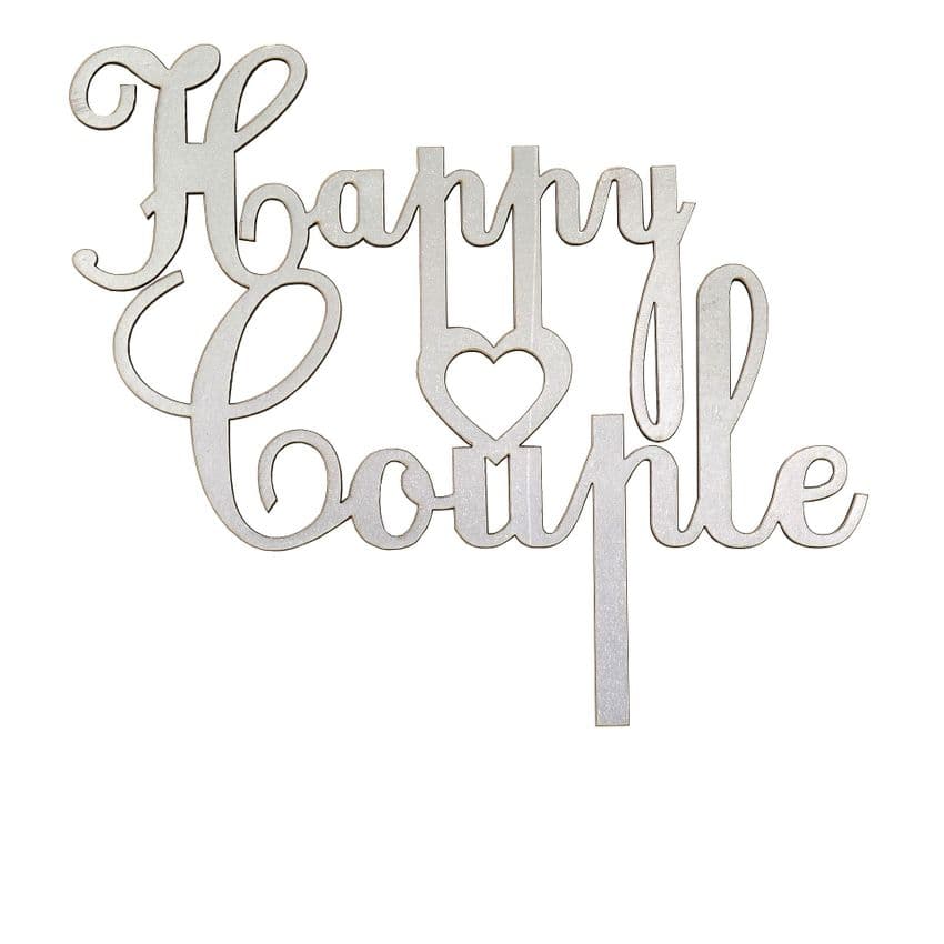 V32759 - Happy Couple Silver Foil Dec - FCOUPLE.01 6/PK