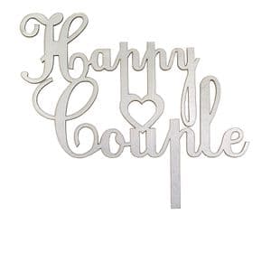 V32759 - Happy Couple Silver Foil Dec - FCOUPLE.01 6/PK