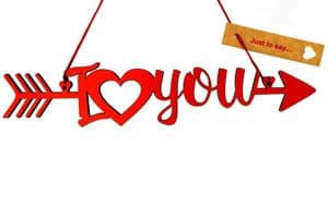 V32773 - I Love You Arrow Red Foil Dec - FILOVEYOU.20 6/PK