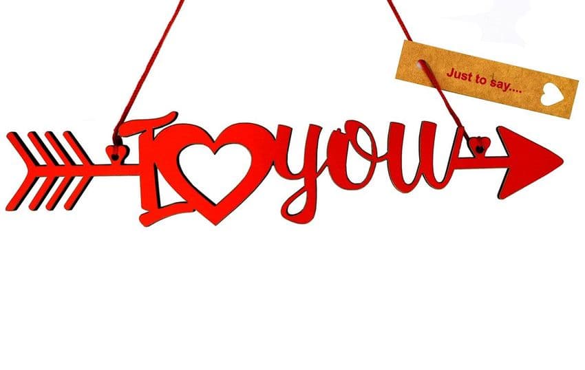 V32773 - I Love You Arrow Red Foil Dec - FILOVEYOU.20 6/PK
