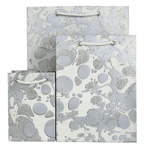 V33466; V33435; V33404 - Glitter Marble Silver Bag - GBG215.100/01GS 10/PK
