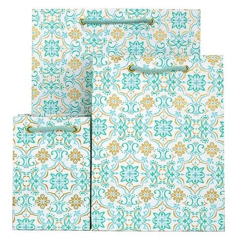 V33589; V33558; V33527 - Boho Tile Bag Mint - GBG258.00/42 10/PK