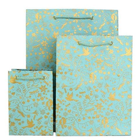 V33626; V33619; V33602 - Love Birds Floral Bag Mint - GBG259.43 10/PK