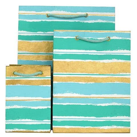 V33848; V33794; V33749 - Painterly Stripes Bag Mint - GBG276.00/42 10/PK