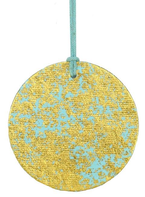 V34289 - Gold Crush on Mint Round Tags Pk4 - GTR171.43/51 12/PK