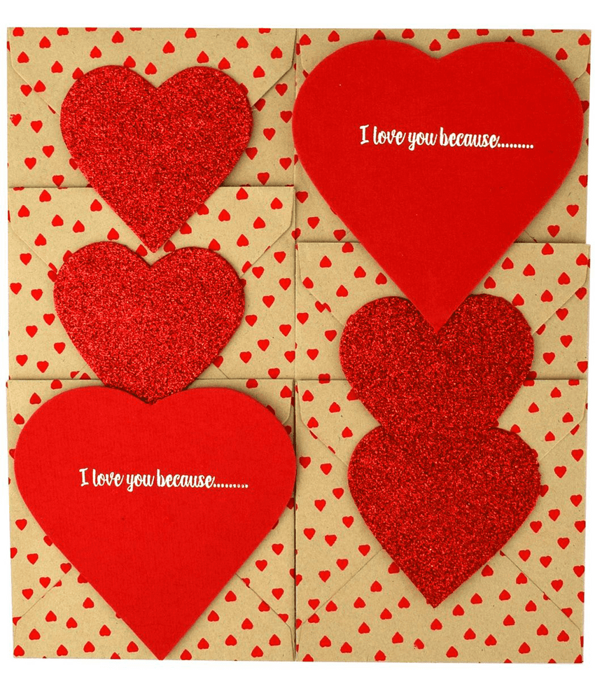 V34296 - Love Note Cards Red - LOVENOTE.20 6/PK