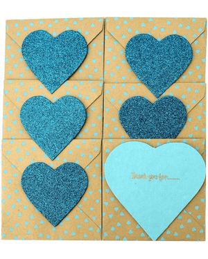 V34302 - Thank you Note Cards Gold and Silver - THANKNOTE.51/01 6/PK