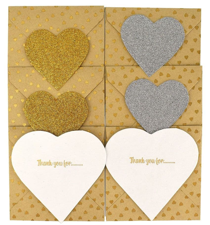 V34319 - Thank you Note Cards Turquoise - THANKNOTE.46 6/PK