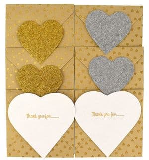 V34319 - Thank you Note Cards Turquoise - THANKNOTE.46 6/PK