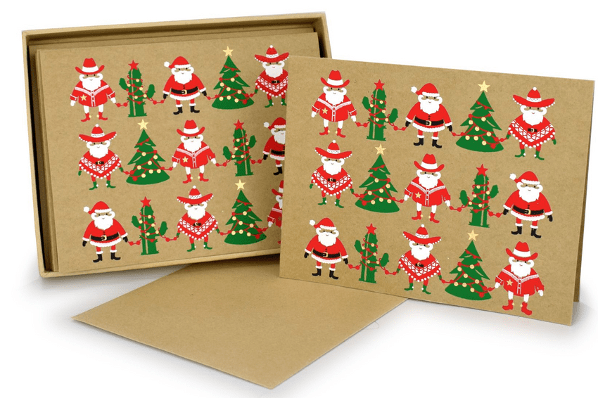 V36597 - Santa Note Cards Set of 8 - NC253.100 6/PK