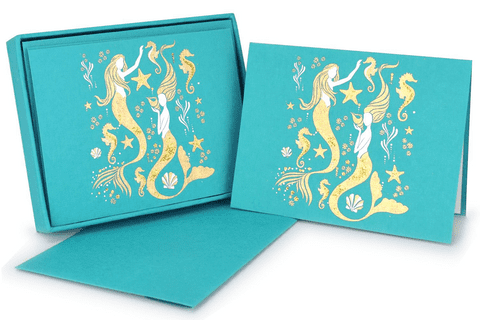 V36603 - Mermaid Note Cards Set of 8 - NC261A.45 6/PK