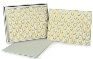 V36665 - Mini Feathers Silver Note Cards Set of 8 - NC301.00/01 6/PK