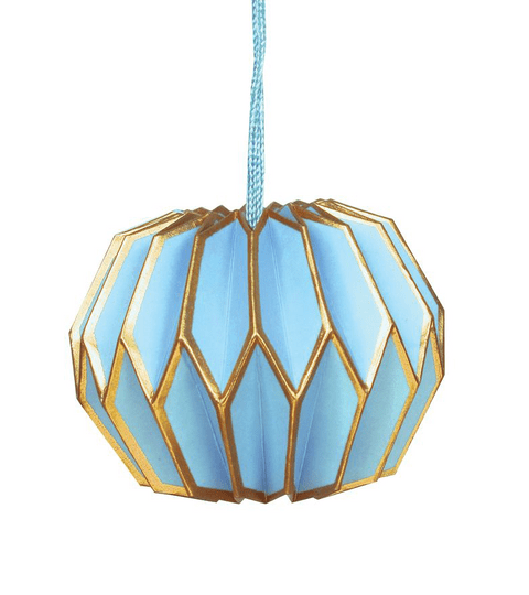V36795 - Paper Lantern Bauble Turquoise - PXO.45/51 6/PK