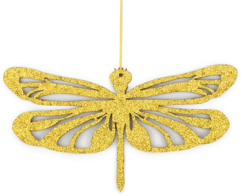 V36962 - Laser Cut Dragonfly Gold Decoration - LC283.51 12/PK