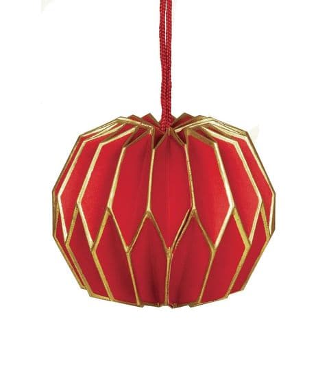V37266 - Paper Lantern Bauble Berry - PXO.24/51 6/PK